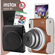 Resim Instax Neo 90 Classic Kahverengi Fotoğraf Makinesi Seti 2 