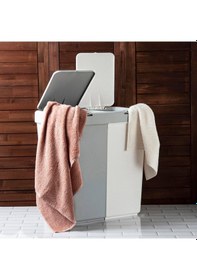 Resim Duo Laundry Çamaşır Sepeti - Gri / Beyaz - 80 Lt Çok Renkli 
