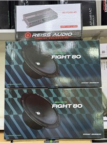Resim REISS AUDIO MACHETE FIGHT-80 20CM İKİ TAKIM MİDRANGE RS-F200.4 4X100RMS OTO ANFİ 