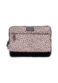 Resim Bloominbag Earthy Leopard 14 İnç Laptop / Macbook Uyumlu Kılıf Kahverengi - Sarı 