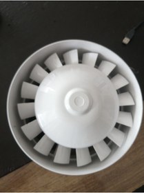 Resim Hakim Havalandırma Fansan TB Banyo Wc Mutfak Için Plastik Ø200 Boru Tipi Fan 