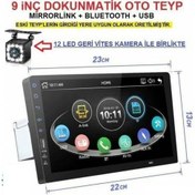 Resim Ucuzcu Market 9 Inç Büyük Ekran Dokunmatik Oto Teyp +12 LED Geri Vites Kamera Bir Arada (Mirrorlink+Bluetooth+Usb) 