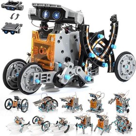 Resim Kidwill 14'ü 1 Arada Güneş Enerjili Robot Eğitim Seti B085HP8YJ3 