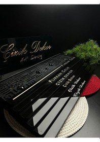 Resim Çizik Dekor İtalik İsimli Premium Plakalık 