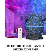 Resim Techno Stock Yumurta Şeklinde Su Dalgalı Bluetooth Speaker Lamba Renkli Şarjlı 