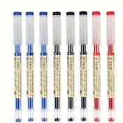 Resim 3 adet/takım 0.35mm Ultra İnce Finans Jel Kalemi Siyah/Mavi/Kırmızı mürekkep Dolum Çubukları Okul Ofis Sınav Malzemeleri Kırtasiye 