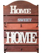 Resim PRATİK DEKOR Anahtarlık Ahşap Home Sweet Home Kahve 16,5 x 24,5 cm 