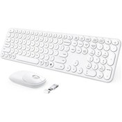 Resim Seenda Kablosuz Klavye Ve Mouse, Usb Ve Type-c - Beyaz 