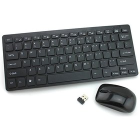 Resim Vkemall Kablosuz Klavye Fare Seti 2.4g - Ultra İnce, Enerji Tasarruflu, 10m Menzil, Usb Alıcı, Koruyucu Kapaklı Pil Yok Siyah Diğer 