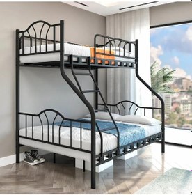 Resim Reyo İmaj 3 Kişilik Ebeveyn 3'lü Metal Ranza Siyah 90x190 / 140 