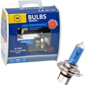 Resim Superlight 12V H4 Ampul Halogen P43T Beyaz 100/90W 5000K 2 Li SL3503 