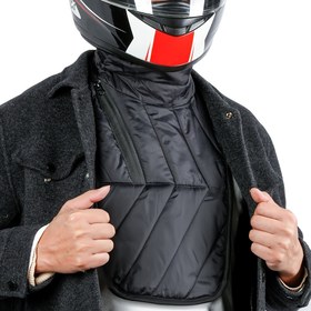 Resim Erkekler için Motosiklet Boyunluk, Kış Sürüşü Rüzgar Geçirmez Termal Boyun Gaiteri, Açık Boyun Koruması, Göğüs ve Omuz Koruması, Kalın Yelek, Polyester Fiber, Sokak Motosikletleri için 