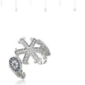 Resim Gümüş Nazarlı Kar Tanesi Ayarlamalı Bayan Yüzük (510780781) 