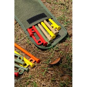 Resim 8 Adet 30 cm Turuncu Çadır Kazığı - Ağır Hizmet Kamp ve Outdoor Sabitleme Kazığı 