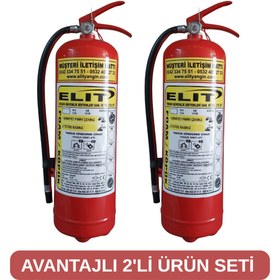 Resim ELİTyangın 6 KG FOAM KÖPÜKLÜ AVANTAJLI 2'Lİ PAKET YANGIN SÖNDÜRME TÜPÜ 