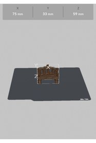 Resim shop Kütük Tasarımlı Bank Figürü | Rustik Park Bankı 3D Baskı Obje 