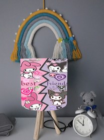 Resim BelezaHome Pembe Mor Kuromi Temalı Çocuk Odası Abajur Masa Lambası 