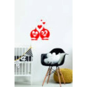 Resim Aşık Kuşlar Priz Sticker-Oto STICKER-18X18CM 
