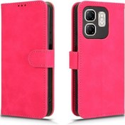 Resim Infinix Smart 9 İçin Yan Tokalı Pu Deri Kartlık Cüzdan Standlı Kapak 