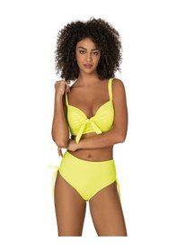 Resim Endeep Kadın Fiyonk Detaylı Sarı Büyük Beden Bikini Takımı-florasan Sarı 