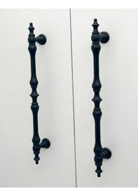Resim Şehzade Mat Siyah Mobilya Dolap Mutfak Çekmece Kulpu 160 Mm 16 Cm 2 Adet 