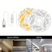 Resim NBBUFF LED Şerit Işıkları, 4.88-15.24metre, Sıcak Beyaz USB Güçlü Anahtar ile Esnek Yapıştır Backing, Kolay DIY Özelleştirme için - Yatak Odası, Mutfak, Oturma Odası, TV Arka Planı, Yatak Altı ve Makyaj Dekoru için İdeal 