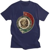 Resim Snapbuyretro 1961 Cccp Yuri Gagarin Erkek Pamuk T-shirt Ussr Kozmonot Baskılı Kısa Kollulacivert Lacivert 