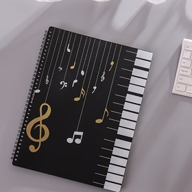 Resim 1 Adet Şeffaf Çok Katmanlı Müzik Nota Düzenleyici - 20 A4 Boyutu, 40 Sayfaya Kadar Tutabilir - Piyano ve Enstrüman Aksesuarları İçin İdeal 