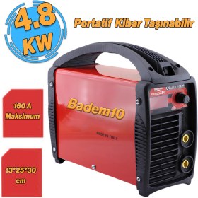 Resim Inverter Demir Metal Kaynak Makinesi 160 Amper 4.8 Kw Makina Kaynağı Bazik Elektrot Pens Maske 