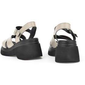 Resim Ziya, Kadın Hakiki Deri Topuklu Sandalet 151992z64004 Buz 141992z61001 804 Buz 