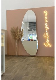 Resim Nova Asimetrik Ayna, Boy Aynası, Duvar Aynası, Konsol Aynası 140 X 52 Gümüş 18061806039 