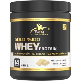 Resim TORQ NUTRİTİON Gold %100 Whey Protein Beyaz Çikolatalı 490g 