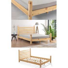 Resim Zerka Concept Elegans Ithal Çam Masif Ahşap Başlıklı Karyola 120 x 200 cm 
