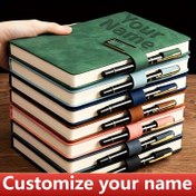 Resim 1 Adet Kişiselleştirilmiş A5 Defteri ile Özel Kazınmış Kalem - Minimalist Dokulu Defter Düz Sayfalarla Notlar, Günlük Tutma ve Toplantılar için - Özel İsim, Telefon, Logo - Retro Kemeri Kapatma - Ofis veya Kişisel Kullanım için İdeal Hediye 