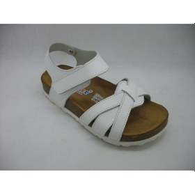 Resim Toddler 390 Beyaz Deri,anatomik Mantar Taban Üç Bantlı Sandalet 2 Beyaz 
