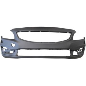 Resim BZT Volvo S60- 13/18; Ön Tampon Astarli Siyah/Far Yikama Delikli (TYG) 39834053 