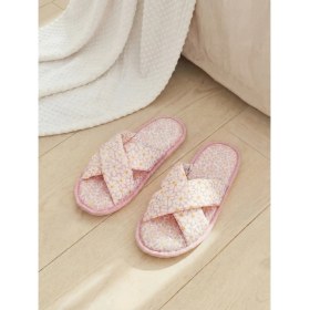 Resim Lc Waikiki Yeni Sezon Çapraz Bantlı Pelüş Kadın Ev Terliği 