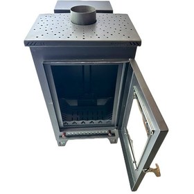 Resim Şömine Model Tek Camlı Odunlu-peletli Soba Özel Üretim -493 