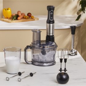 Resim Karaca Prosteel 7 In 1 1000W Süt Köpürtücülü Mutfak Robotu Black 