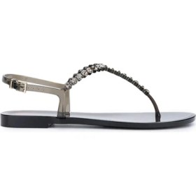 Resim Menghi Kadın Pvc Siyah Parmak Arası Sandalet 774 101E Bn Sndlt Y25 Black 