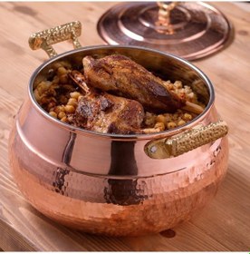 Resim Emsan Göbeklitepe Bakır Güveç Tenceresi 22 Cm Bakır 