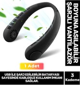 Resim Fantazer Özel Üretim Sessiz Eller Serbest Boyuna Asılabilir Şarjlı 3 Kademeli Vantilatör Klima Soğutucu Fan 