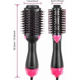 Resim Siyah Saç Şekillendirici ve Düzleştirici Fön Tarağı Nanopro 