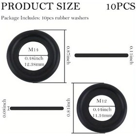 Resim Cloudstore 10 Adet M12 Yağ Tahliye Contası Seti Oem 12616850 Uyumlu Sızdırmazlık Artırıcı 