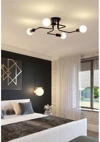 Resim Retro Akrep Modern 4'lü Plafonyer Tavana Monte Avize 