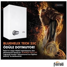Resim Ferroli Bluehelix Tech 25C 25 kW 22.000 Kcal/h Yoğuşmalı Hermetik Kombi 