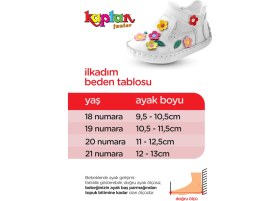 Resim Kaptan Junior İlk Adım Deri Kız Bebek Ayakkabı 