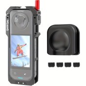 Resim Insta360 X5 Koruyucu Metal Kafes & Kamera Gövde Çerçevesi - Lens Koruyuculu, Dayanıklı Alüminyum Alaşım, Darbe Emici Tasarım, Elektriksiz Bakımsız Yükseltme, Panoramik Aksiyon Kamerası için, Macera Ekipmanı, Modern Tasarım, Sağlam Yapı, Dış Mekan Çekimi, Kompakt Tasarım, Hassas Mühendislik, Spor Videografistler İçin 