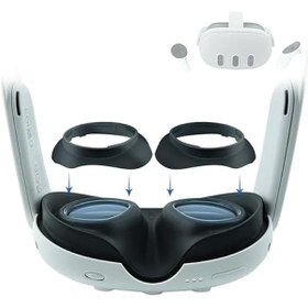 Resim Gözlük Ara Parçası Çizilme Önleyici Halka Meta Quest 3 için Uyumlu, Miyopi Gözlüklerinin Çizilmesini Önler VR Gözlük Koruyucu Aksesuarları 