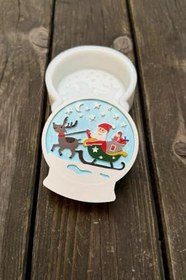 Resim Rufus Concept 2D Kar Küresi Noel Baba Desenli Silikon Mum Kalıbı 